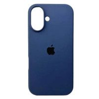 Чохол-силікон оригінал Full Soft Matte iPhone 16 (Синій / Deep navy)