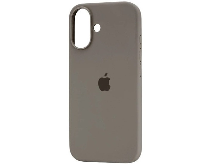 Чехол-силикон оригинал Full Soft Matte iPhone 16 Plus (Серый / Clay)
