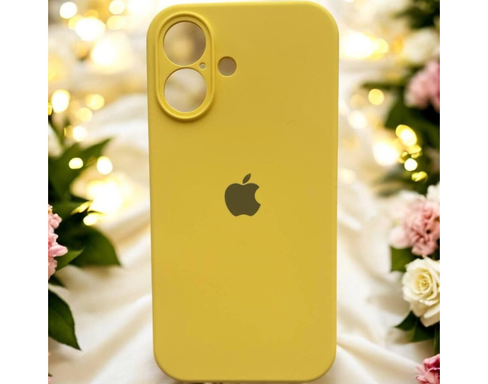 Чехол-силикон оригинал Full Camera Soft Matte iPhone 16, Yellow