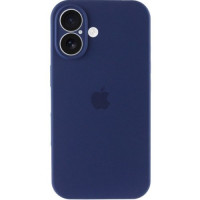 Чехол-силикон оригинал Full Camera Soft Matte iPhone 16 (Синий / Deep Navy)