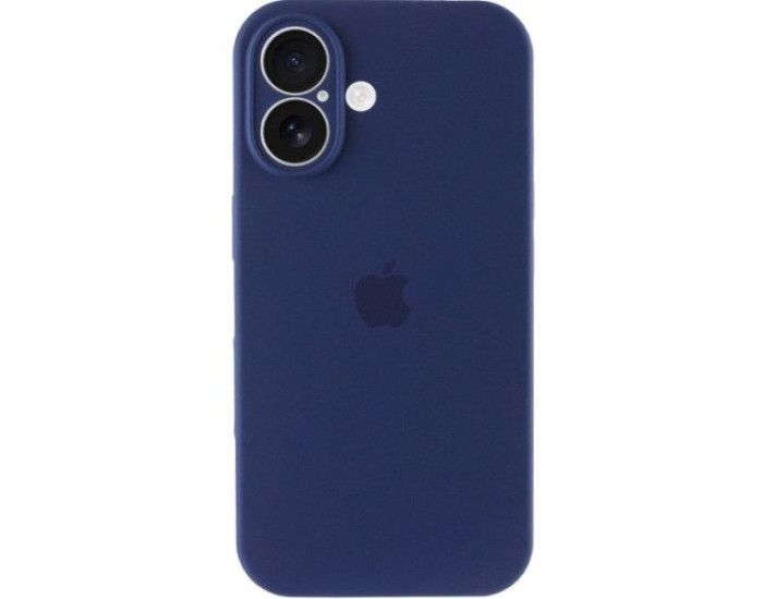 Чехол-силикон оригинал Full Camera Soft Matte iPhone 16 (Синий / Deep Navy)