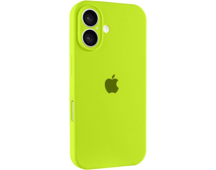 Чехол-силикон оригинал Full Camera Soft Matte iPhone 16 (Кислотно-зеленый / Acid Green)