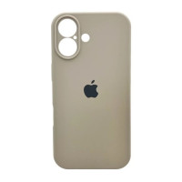 Чехол-силикон оригинал Full Camera Soft Matte iPhone 16 (Бежевый / Antique White)