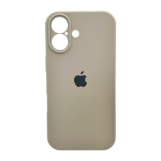 Чехол-силикон оригинал Full Camera Soft Matte iPhone 16 (Бежевый / Antique White)