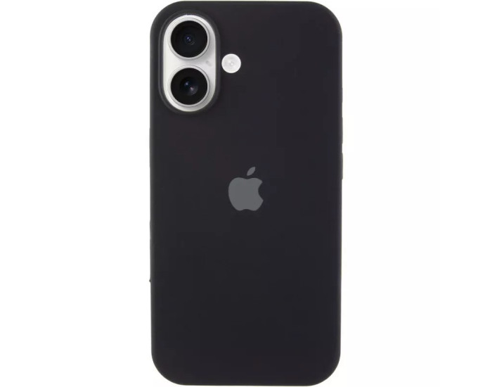 Чехол-силикон оригинал Full Soft Matte iPhone 16 Plus (Черный / Black)