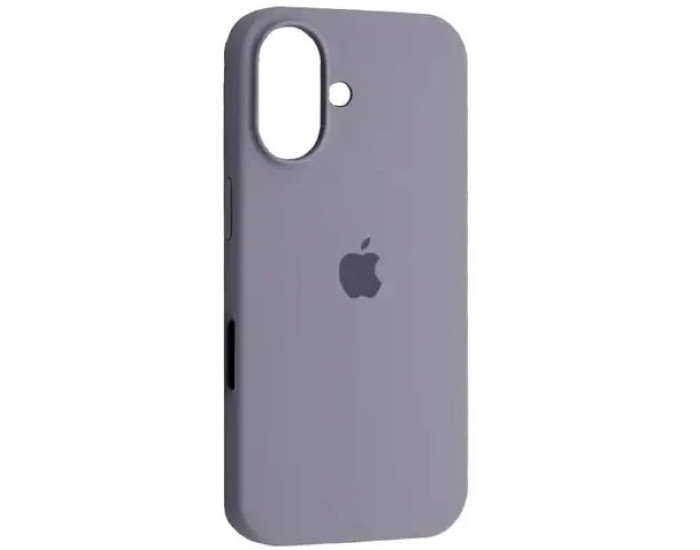 Чехол-силикон оригинал Full Soft Matte iPhone 16 Plus (Серый / Lavender Grey)