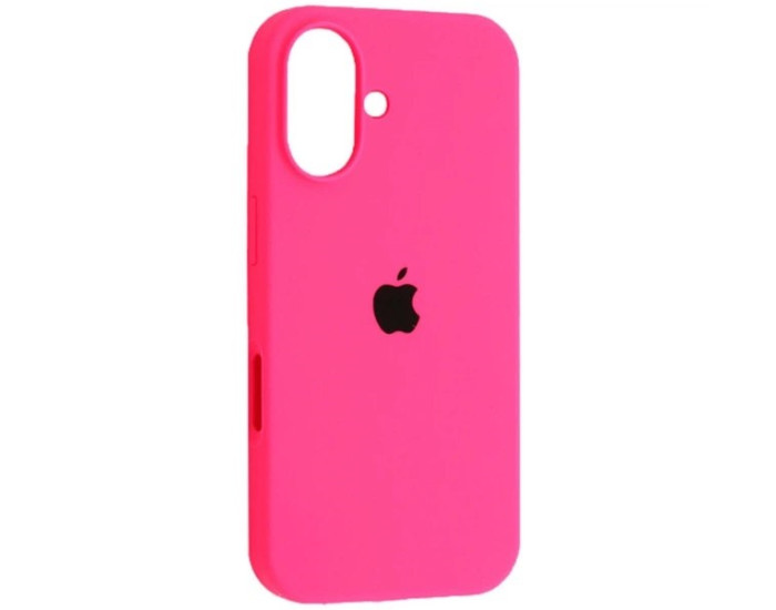 Чехол-силикон оригинал Full Soft Matte iPhone 16 Plus (Розовый / Hot Pink)
