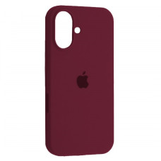 Чехол-силикон оригинал Full Soft Matte iPhone 16 Plus (Бордовый / Marsala)