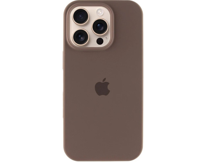 Чехол-силикон оригинал Full Soft Matte iPhone 16 Pro Max (Коричневый / Brown)
