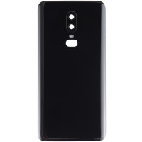 Задня кришка для OnePlus 6, чорна з склом камери