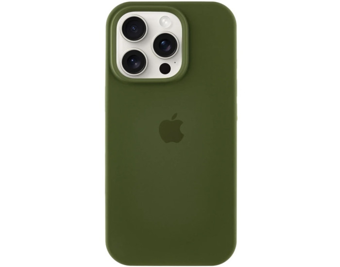 Чехол-силикон Case Full Protective iPhone 16 Pro Max (Зеленый / Dark Olive)