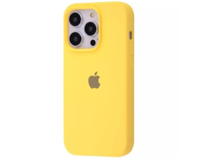 Чехол-силикон оригинал Full Soft Matte iPhone 16 Pro (Желтый / Yellow)
