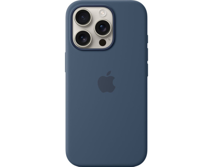 Чехол-силикон оригинал Full Soft Matte with Magsafe iPhone 16 Pro, Denim