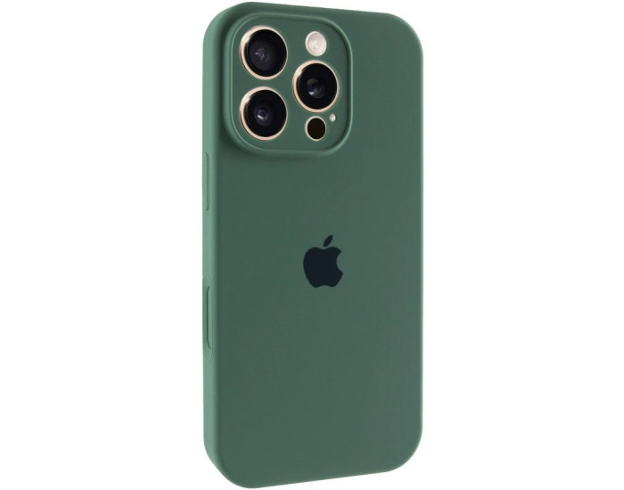 Чехол-силикон оригинал Full Camera Soft Matte iPhone 16 Pro, Pine green