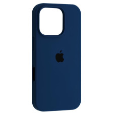 Чехол-силикон оригинал Full Soft Matte iPhone 16 Pro Max (Синий / Deep navy)