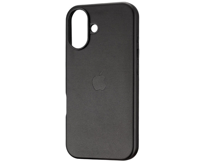 Чехол кожаный Leather Case MagSafe and Animation iPhone 16, Black
