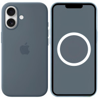 Чехол-силикон оригинал Full Soft Matte with MagSafe and Animation iPhone 17, Anchor blue