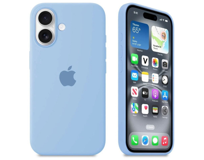 Чехол-силикон оригинал Full Soft Matte with MagSafe iPhone 17, New sky blue
