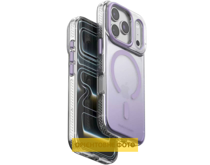 Чехол-силикон TPU+PC Puloka Resplendent with MagSafe iPhone 17, фиолетовый
