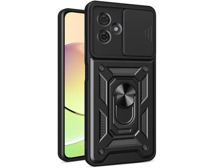 Чехол-Ударопрочный Ummi Camshield Serge Ring Motorola Moto G54, черный
