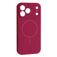Чохол-силікон оригінал Full Camera Fine Ring MagSafe iPhone 17 Pro, Manyue red