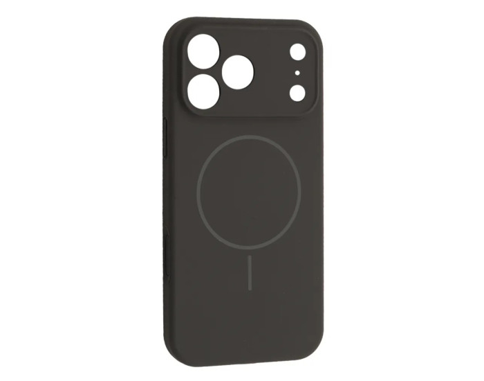 Чехол-силикон оригинал Full Camera Fine Ring MagSafe iPhone 17 Pro Max, Charcoal grey black