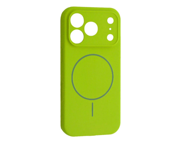 Чехол-силикон оригинал Full Camera Fine Ring MagSafe iPhone 17 Pro Max, Emerald green