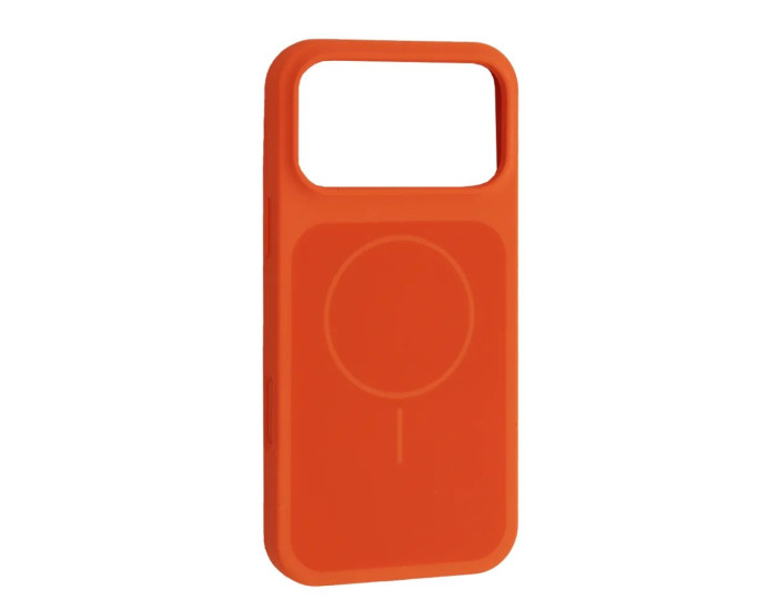 Чехол-силикон оригинал New Case with MagSafe iPhone 17 Pro Max, Hermes orange
