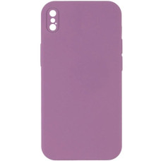 Чехол-силикон оригинал Square Cover Soft Matte Full Camera iPhone XS Max (Лиловый / Lilac Pride)