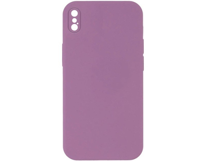Чехол-силикон оригинал Square Cover Soft Matte Full Camera iPhone XS Max (Лиловый / Lilac Pride)