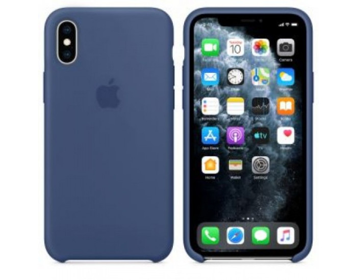 Чехол-силикон оригинал Soft Matte iPhone XS Max, Alaskan blue