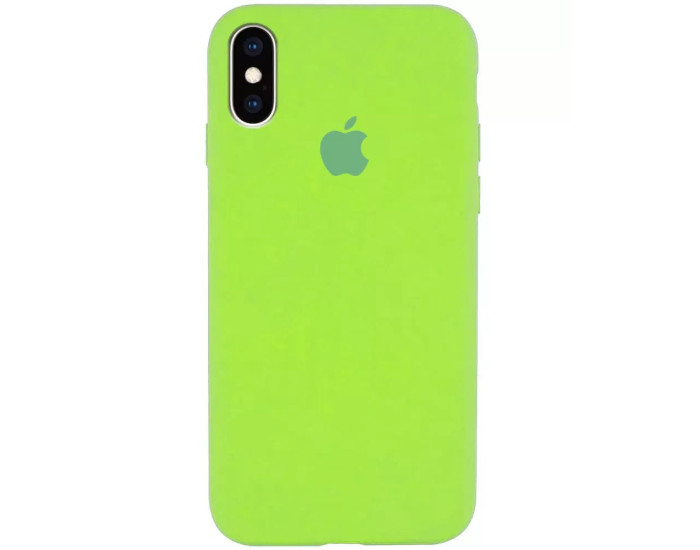 Чехол-силикон оригинал Full Cover Soft Matte iPhone XS Max, Lime green