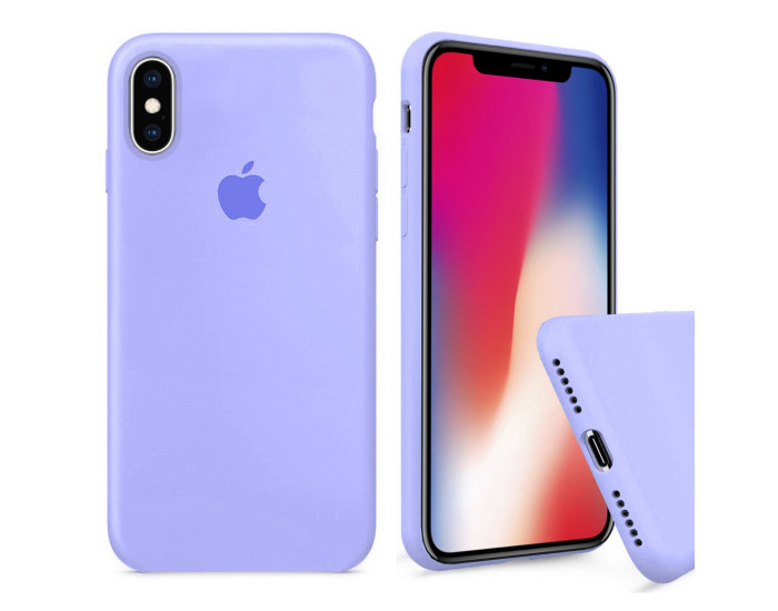 Чехол-силикон оригинал Full Cover Soft Matte iPhone XS Max, Lilac cream