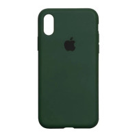 Чехол-силикон оригинал Full Cover Soft Matte iPhone XS Max, Forest green