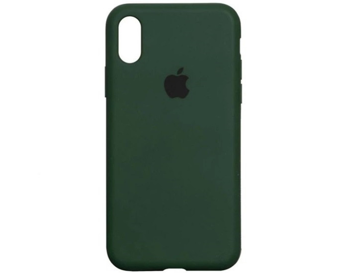 Чехол-силикон оригинал Full Cover Soft Matte iPhone XS Max, Forest green