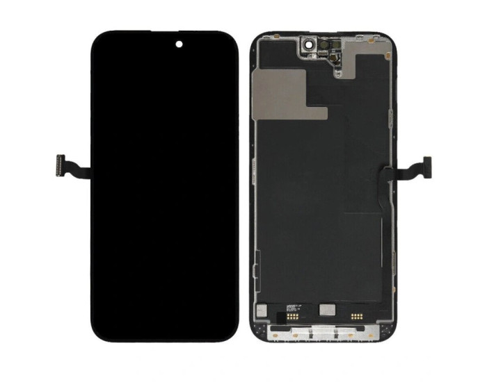 Дисплей з сенсорним екраном (модуль) iPhone 14 Pro, чорний, з догори дном шлейфом, оригінал