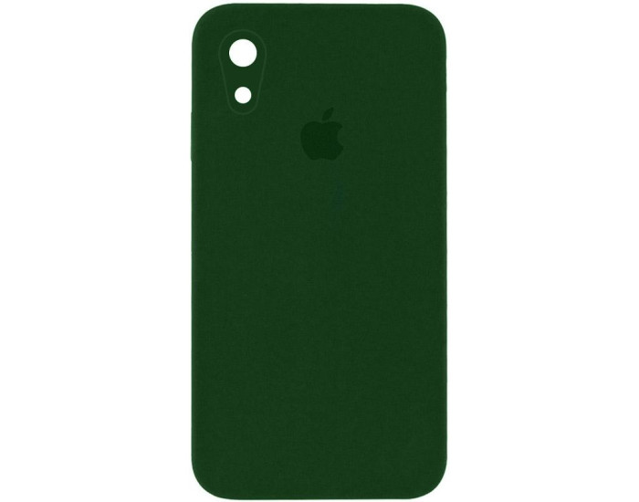 Чохол-силікон оригінал Square Cover Soft Matte Full Camera iPhone XR, Army green