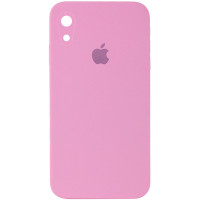 Чохол-силікон оригінал Square Cover Soft Matte Full Camera iPhone XR, Світло-рожевий