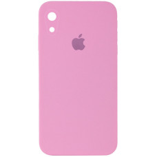 Чехол-силикон оригинал Square Cover Soft Matte Full Camera iPhone XR, светло-розовый