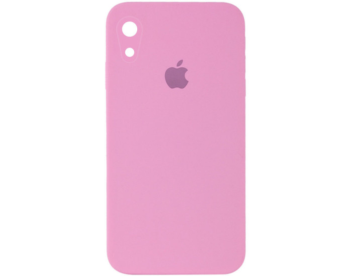Чохол-силікон оригінал Square Cover Soft Matte Full Camera iPhone XR, Світло-рожевий