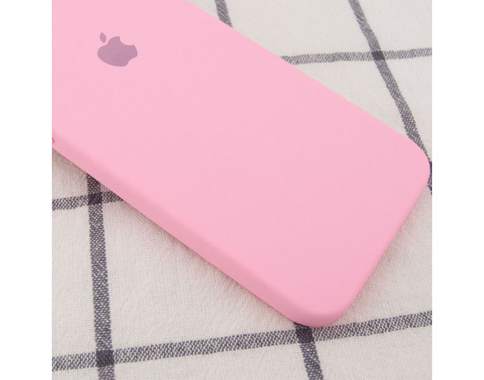 Чохол-силікон оригінал Square Cover Soft Matte Full Camera iPhone XR, Світло-рожевий