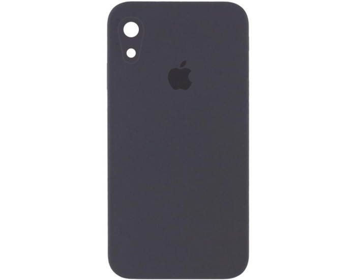 Чехол-силикон оригинал Square Cover Soft Matte Full Camera iPhone XR, Dark gray
