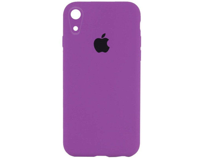 Чехол-силикон оригинал Square Cover Soft Matte Full Camera iPhone XR, Grape