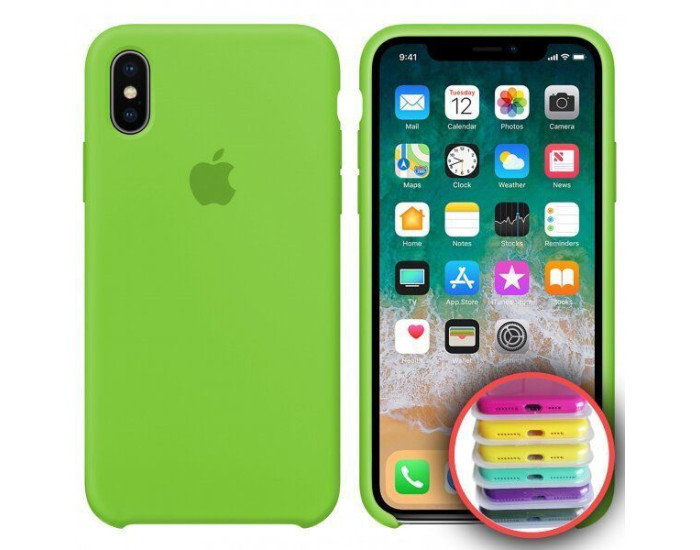 Чехол-силикон оригинал Full Cover Soft Matte iPhone XR, Lime green