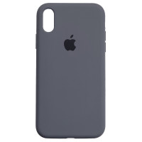 Чехол-силикон оригинал Full Cover Soft Matte iPhone XR (Серый / Dark Gray)