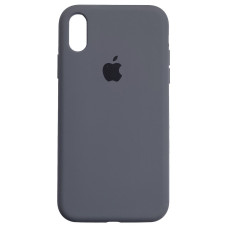 Чехол-силикон оригинал Full Cover Soft Matte iPhone XR (Серый / Dark Gray)