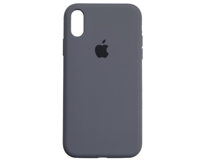 Чехол-силикон оригинал Full Cover Soft Matte iPhone XR (Серый / Dark Gray)