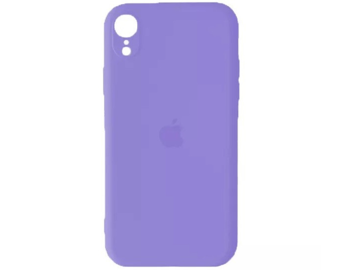 Чехол-силикон оригинал Square Cover Soft Matte Full Camera iPhone XR, Lilac