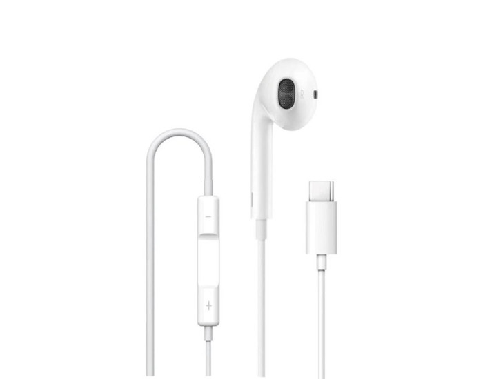 Наушники WiWU Solobuds Type-C с микрофоном и регулятором громкости, белые (на одно ухо) EB307
