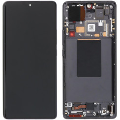 Дисплей с сенсорным экраном (модуль) Xiaomi 12 Pro /12S Pro /12S Ultra, черный с рамкой серой, переклейка